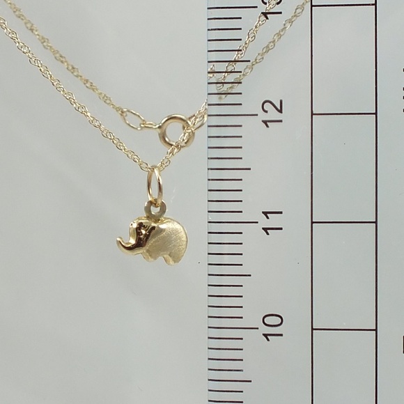 Handmade Good luck pedant. 14k Solid Gold Elephant Pedant - Picture 4 of 4